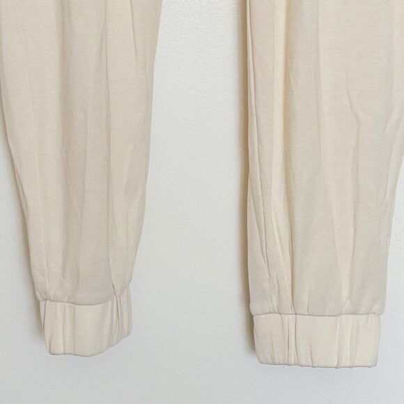 Loft Womens Sleep Sz XS Pants Jogger Loungewear Pajama Sleepwear Cream Pockets - Picture 3 of 12